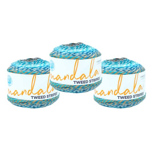 3 Pack Lion Brand® Mandala® Tweed Stripes Yarn